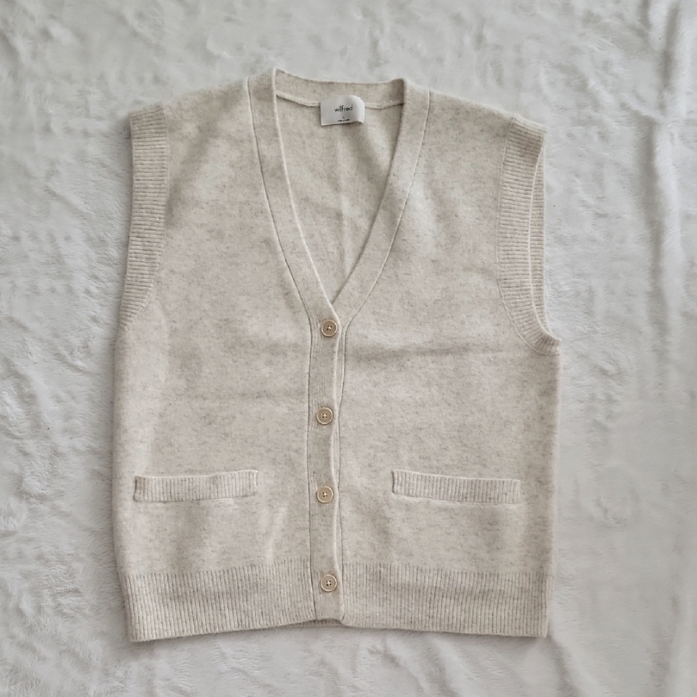 Wilfred Womens Button Down Sweater Vest